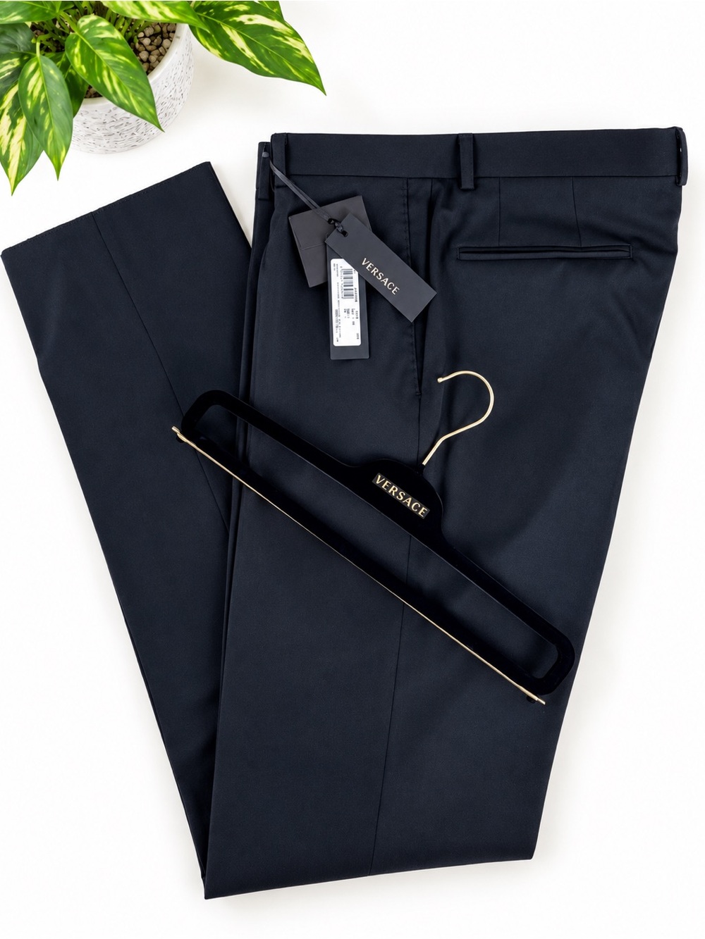 VERSACE - Formal Black Trouser Dress Pants
